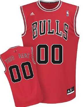Men & Youth Customized Chicago Bulls Red Jersey